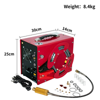 Compresseur d'air PCP 12V TUDIVING en promotion, certifié CE, portable, 110V, arrêt automatique, haute pression 4500psi 30mpa 300bar, pour paintball et plongée sous-marine