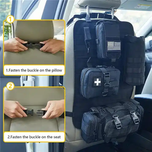 Tactical Molle <b>Car</b> Seat Back Organizer with 4 Detachable Pouches Universal Vehicle Panel Organizer <b>Storage</b> <b>Bag</b> - Product Image 5