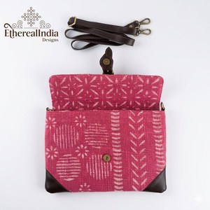<b>Red</b> Boho Crossbody Bag Handmade Block Print Shoulder <b>Purse</b> Detachable Strap Wholesale Manufacturer India - Product Image 3