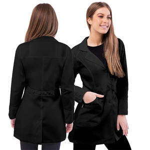 Conjuntos de práctica bata de laboratorio tejida para mujer de 32 \ "con uniformes de hospital a medida con bolsillos convenientes - Product Image 4