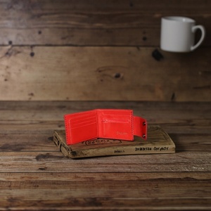 First-layer Cowhide Anti-rfid Open Portable Polyester Handmade Short <b>Wallet</b> Retro Minimalist Vintage Business Credit Card <b>Holder</b> - Product Image 2