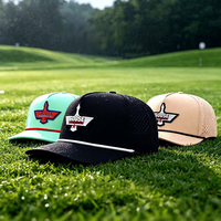 Casquette de baseball personnalisée pour équipes de hockey, en polyester perforé, avec logo en PVC de qualité supérieure, pour l'extérieur, en couleur intégrale, avec cordon, OEM ODM