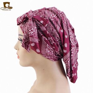 New <b>Style</b> Unisex Elastic Fabric Curly Hair Use <b>Head</b> Wrap Bowknot Bandana Hijab Turban Tie Travel Beach Daily Outdoor Adjustable - Product Image 2