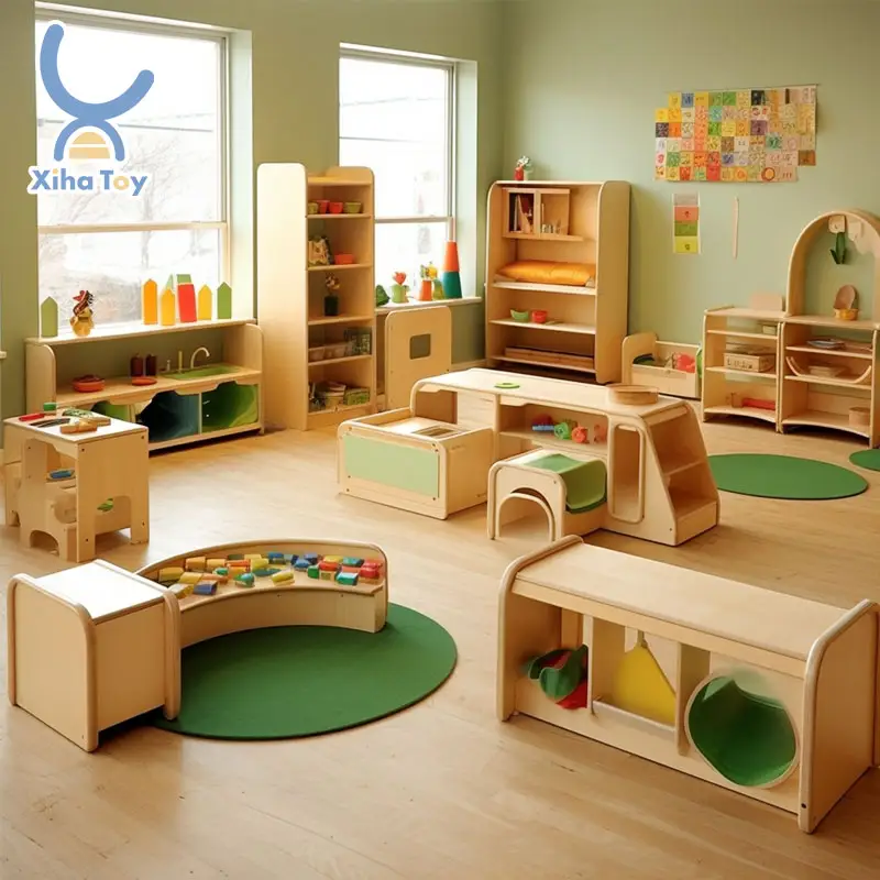 XIHA Commercial Montessori Preschool Furniture Children Library Kindergarten Education Furniture Seating Kids' Daycare Stool