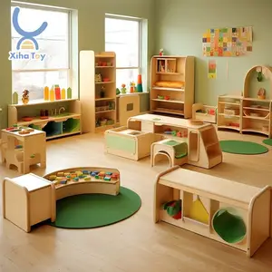 西哈商用蒙特梭利学前家具儿童图书馆幼儿园教育家具座椅儿童日托凳