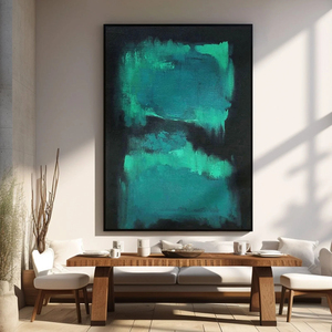 Dark blue abstract Wall Arts Large Canvas Hand painted <b>Framed</b> Oil <b>Painting</b> Indoor home decor gift <b>for</b> housewarming - Product Image 6