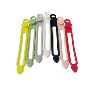 Organizador de Cables de Silicona Ajustable de 180 mm, Lazos para Cables Coloridos Reutilizables, Correa Elástica de Silicona, Lazo de Silicona para Cables - Product Image 3