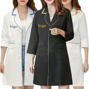 Dentist clinic doctor long medical coat medical uniform city scrubs lab coat women's coats for nursing scrub
