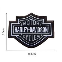 Écussons brodés thermocollants ou à coudre pour vêtements de moto Harley, emblèmes, logos de club, chapeaux, badges