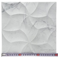 3D Bianco Carrara Blanc Marbre Décoratif Mosaïque Carrelage Mural Designs Thaïlande Usine