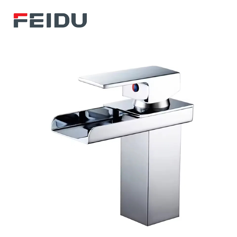 FEIDU Modern Nordic Stainless Steel Thermostatic Faucet Wholesale Waterfall Basin Mixer for Bathroom Thermostatic Faucet Design