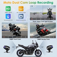 Carpuride W712D TPMS Pantalla Táctil IPS para Motocicleta con CarPlay, Android Auto, Navegación GPS, Resistente al Agua, 7 Pulgadas, 1080p, Grabación en Bucle