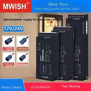 MWISH Lampe d'armoire d'armoire Alimentation à découpage spéciale 12V 24V Dupont Interface <span class=keywords><strong>LED</strong></span> <span class=keywords><strong>Transformateur</strong></span> pour éclairage de placard - Product Image 3