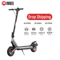 Trottinette électrique City Commute Escooter, batterie 36V 10Ah, moteur 800W, pneus de 10 pouces, autonomie 30 km, vitesse maximale 45 km/h en UE et aux États-Unis