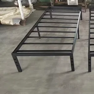 中国工厂现代耐用设计酒店卧室使用全尺寸单双金属平台床架
