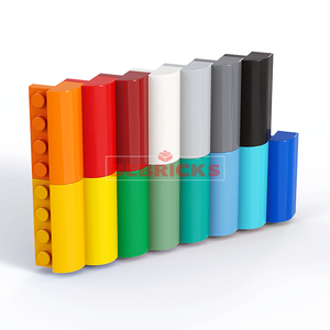 BEBRICKS Série de pièces de construction 6081 – Pente Courbe 2x4x1 1/3 avec 4 goujons encastrés – Ensemble de briques de construction pour enfants – Créez vos MOC - Product Image 3