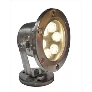 6W RGB lampada LED calda sommergibile con sorgente 24V corpo impermeabile in acciaio inox per fontana paesaggio piscina