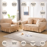 Housse de canapé extensible anti-poussière, protection de meubles, haute élasticité, qualité supérieure, adaptée aux animaux domestiques, vente en gros, pour salon, directement de l'usine