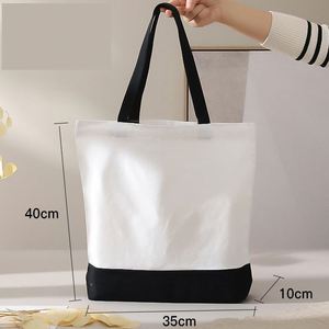 Sac fourre-tout en toile de coton écologique à longues poignées, personnalisable avec logo – Sac promotionnel pour étudiants et formation, 13x15 pouces, fermeture épaule, usage quotidien - Product Image 4