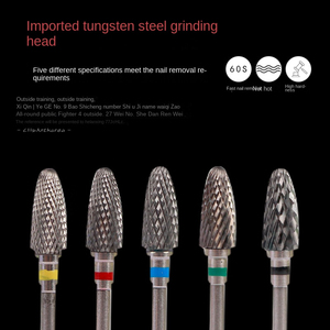 Colored Tungsten Carbide Nail Drill Bit Gel <b>Polish</b> Removal Cuticle Cleaner Dead Skin Pedicure Polishing Tool - Product Image 3