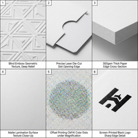 Funda Minimalista Blanca con Relieve para Tarjetas de Hotel, Sobre para Tarjetas de Habitación con Logotipo Personalizado, Suministros Corporativos para Hoteles al por Mayor