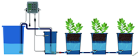 Meilleure vente seaux de culture hydroponique * 6 barils de plantation Pots en filet en plastique couvercles en maille pour tente jardin intérieur conteneur ferme