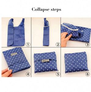 Sac fourre-tout écologique personnalisé, sac de courses pliable en nylon recyclé, sac de courses pliable en polyester, sac de courses réutilisable écologique - Product Image 6