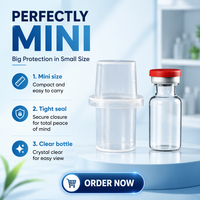 Boîte de rangement pour flacons de peptides en plastique PP, pour flacons individuels de 3 ml et emballage de flacons en verre de 10 ml