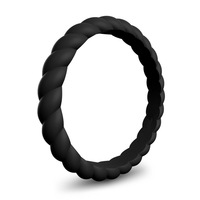 Bagues de mariage en silicone fines et empilables pour femmes, style éternité, personnalisées, design géométrique tendance Xiao Teng