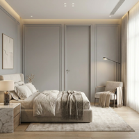 Porte intérieure en bois insonorisée et étanche 46 dB, personnalisable en gros, avec revêtement PVC pour chambre, salle de bain, école, hôpital, Binbin