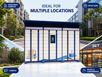 Casier intelligent extérieur pour colis, borne de retrait de colis en libre-service, casier de stockage électronique pour livraisons, idéal pour les communautés d'appartements