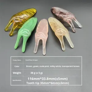 Strumento per Massaggio in Resina Sintetica di Ambra Raschietto Tradizionale Cinese Gua Sha - Product Image 3