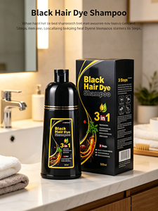 Stock 500ml Herbal 2-in-1 Moisturizing Cream Smoothing Hair <strong>Shampoo</strong> Private Label Ammonia Free Permanent <strong>Premium</strong> Magic Black - Product Image 1