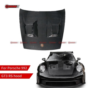 Couvercle de capot moteur en fibre de carbone sèche de haute qualité, style GT3 RS, pour Porsche 911 992 - Product Image 2