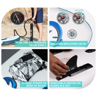 FUNWATER livraison directe OEM 11 'sup planche à pagaie gonflable debout pas cher planche de surf planche de surf Isup sports nautiques