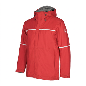 <b>Red</b> <b>Waterproof</b> Winter Motorcycle Raincoat Reflective Striped Windproof Hooded <b>Jacket</b> Breathable Outdoor Riding Zipper Finished - Product Image 1