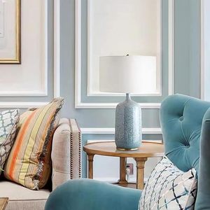 <span class=keywords><strong>Lampe</strong></span> de table en céramique moderne <span class=keywords><strong>SIMIG</strong></span> avec abat-jour en tissu, <span class=keywords><strong>lampe</strong></span> de lecture LED pour la décoration de la maison, <span class=keywords><strong>lampe</strong></span> de bureau originale pour le salon, la chambre à coucher - Product Image 4