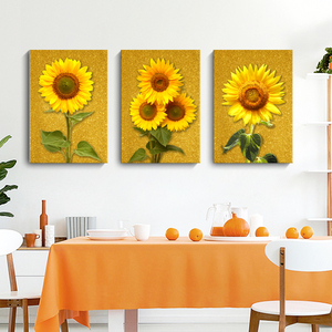 Bán buôn nhà tường nghệ thuật Hàn Quốc hướng dương vải sơn trang trí in kỹ thuật số của nhà sản xuất sản phẩm - Product Image 6