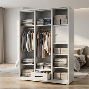<span class=keywords><strong>Armoire</strong></span> simple à portes coulissantes en acier pour vêtements, directement du fournisseur d'usine, à prix abordable - Product Image 5