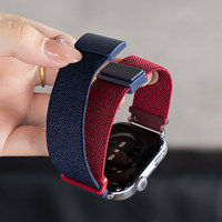 Bracelet de montre tressé en nylon 6 avec fermoir magnétique compatible avec les montres intelligentes Watch 7/8 Classic/Gear S3 pour Samsung Watch Band