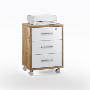 ตู้ลิ้นชักคู่ ขนาด 51x41 สูง 71 ซม. สีสเตลวิโอ วอลนัท และไวท์ออกไซด์ - Product Image 1