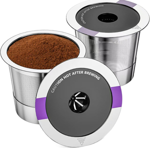Shavcooo KC111 Filtro de Café Reutilizable Ecológico de Acero Inoxidable para Cápsulas <span class=keywords><strong>Keurig</strong></span>, Filtro de Café de un Solo Orificio, Cápsula de Café Doble - Product Image 5