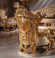 Canapé de style européen royal victorien vintage classique, meubles de luxe, ensemble de canapés en bois massif sculpté classique