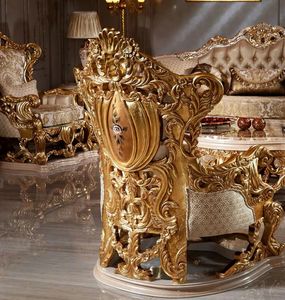 أثاث أريكة كلاسيكية كلاسيكية فيكتورية ملكية على الطراز الأوروبي طقم منحوت كلاسيكي فاخر - Product Image 3