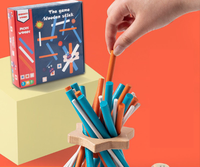 Jeu de bâtonnets en bois, jeu de société éducatif, entraînement à la concentration, jouet interactif amusant pour les parents et les enfants