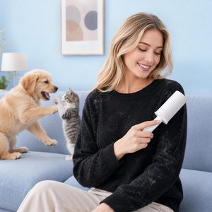 Mini rouleau anti-poils - Éliminateur de poils d'animaux à forte adhérence avec feuilles détachables, nettoyage rapide et facile pour les vêtements, utilisation nomade - Product Image 2