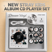Lecteur CD NFC personnalisé Stray Kids avec aimant de réfrigérateur, 9 CD et 9 chansons, veilleuse avec fonction rotative, merch Kpop pour ami