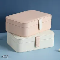Mode Eenvoudige Serie Custom Logo Grote Sieraden Organizer Box Reizen Fluwelen Organizer Voor Meisje