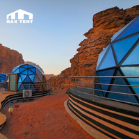 Resort Dome House pour Desert Hotel avec couvercle en verre trempé miroir