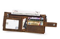 Dompet Kulit Mewah Kapasitas Besar Pria, Dompet Kulit Mewah Merek Terkenal dengan Ritsleting Panjang, Dompet Kapasitas Besar, Dompet Penyimpan Kartu Pemblokir Rfid